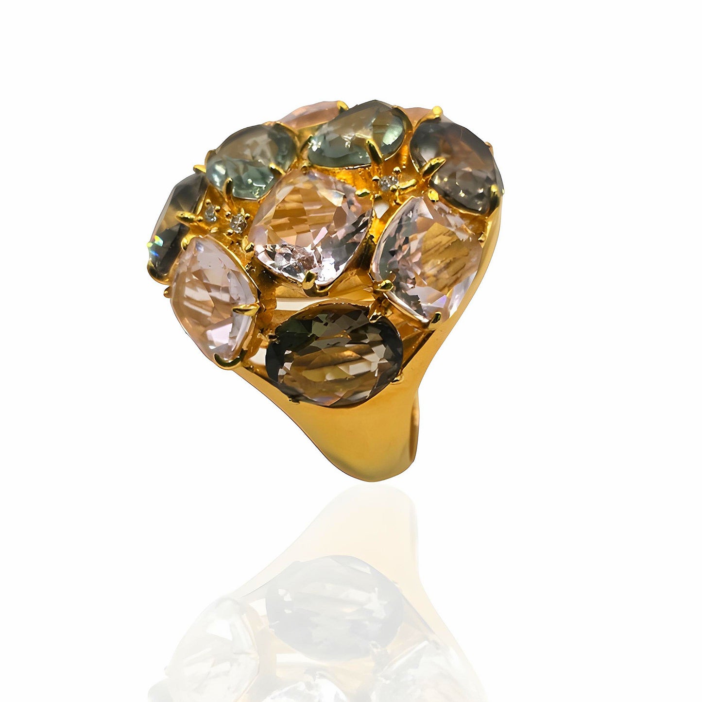 Celebrate With Colors With This Mid-century Cocktail Ring