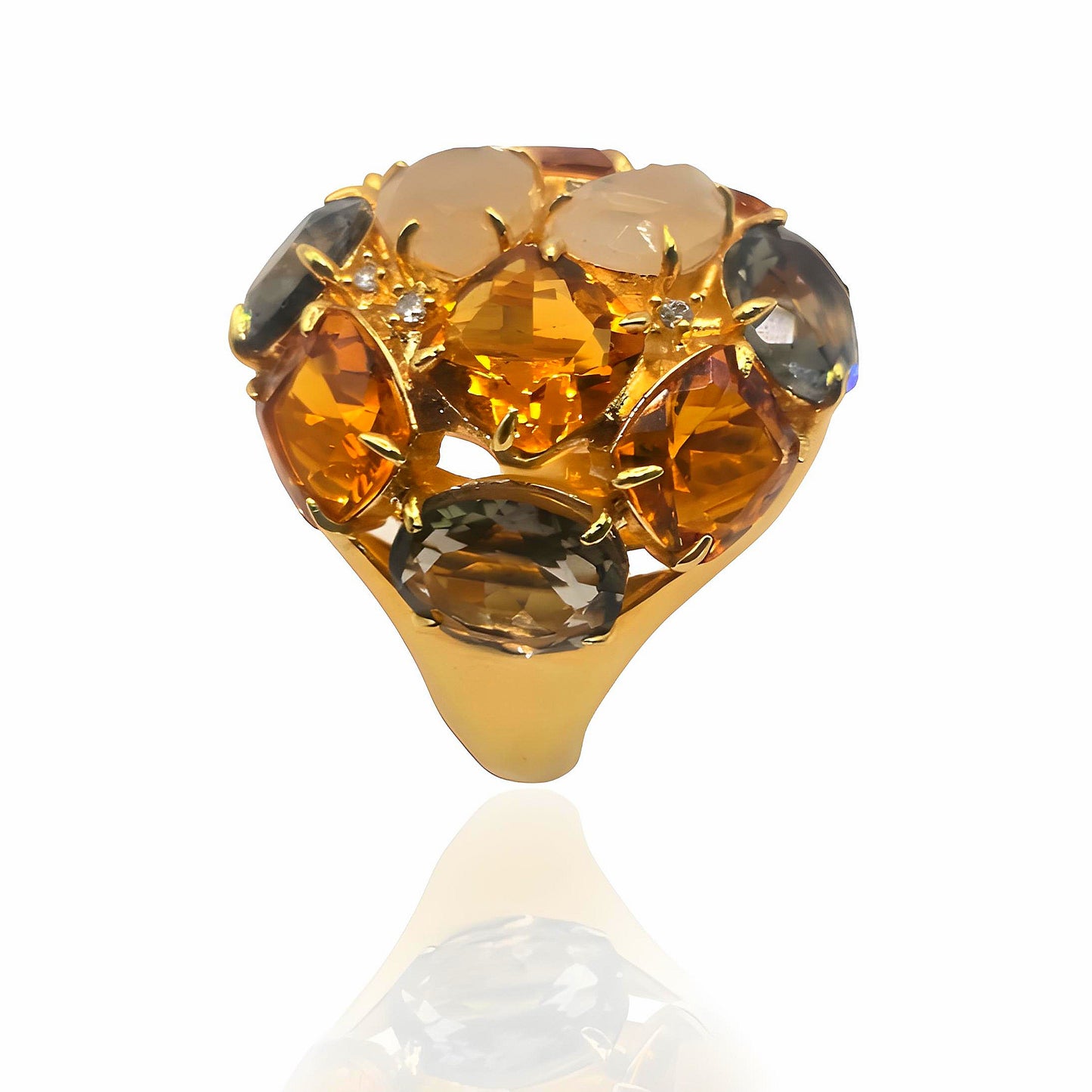 Celebrate With Colors With This Mid-century Cocktail Ring