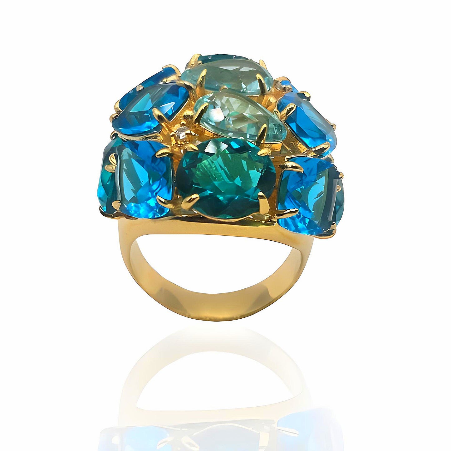 Celebrate With Colors With This Mid-century Cocktail Ring