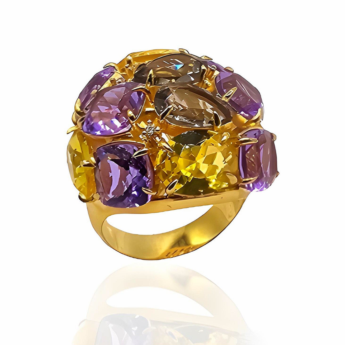 Celebrate With Colors With This Mid-century Cocktail Ring