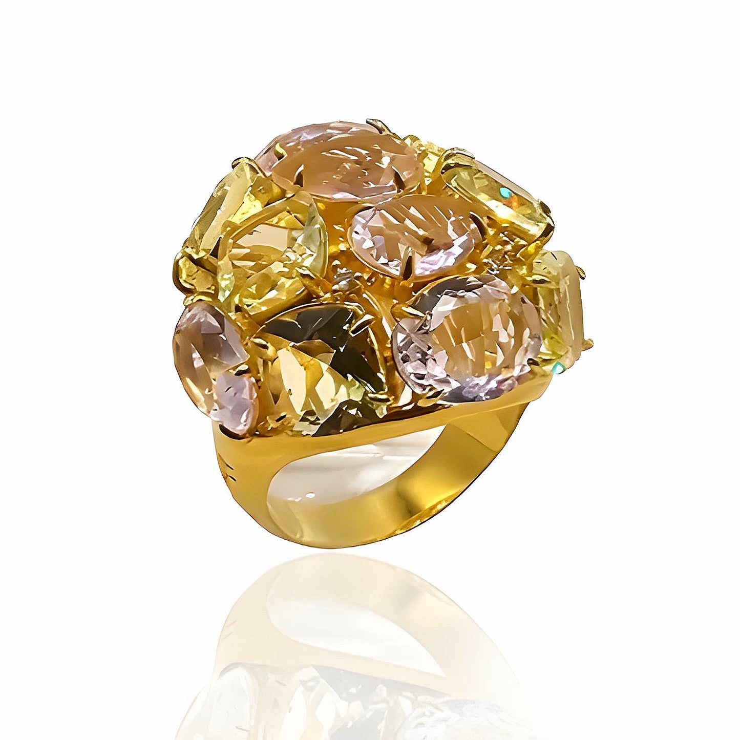 Celebrate With Colors With This Mid-century Cocktail Ring