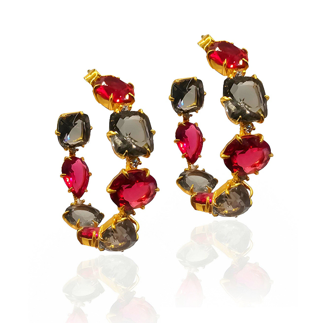 Breathtaking Round Hoops Earrings
